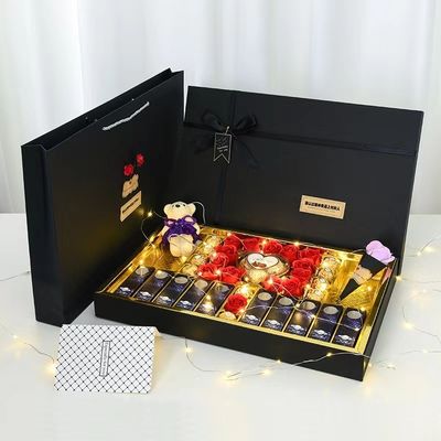 クリエイティブ バレンタイン ギフト 包装 箱 正方形 硬い 紙箱 箱