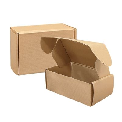 環境に優しいブラウン クラフト紙 梱包箱 カートン メーラー 配送箱 カスタマイズ