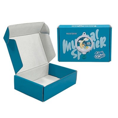 大型アパレル出荷とカスタムパッケージングのためのカスタムCMYK波紋紙箱