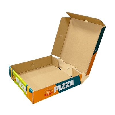 リサイクル クラフト 紙 フライス チップ と ピザ の 波紋 型 梱包 箱