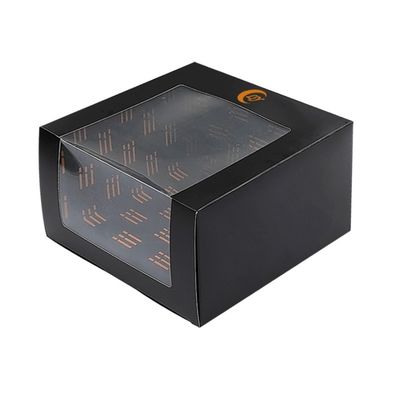 ブラックタックトップボックス 小売紙箱 展示窓付き野球キャップのためのパッケージ