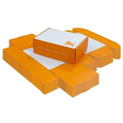 オレンジ ペットフード 紙 メーラー ボックス 包装 エコフレンドリー ドッグ ボックス タイプ フォルダー