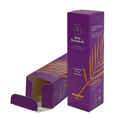 コーティングされた紙 化粧品 包装箱 オート ボトム タンク エンド 折りたたみ箱 350g 500g