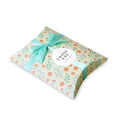 ホット・フォイル/UV/バーニッシュ 表面仕上げ 小型紙枕箱 結婚祝い用