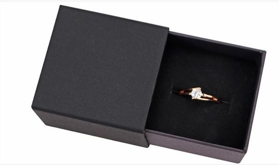 紙の結婚指輪ホルダーボックス 宝石 硬い紙箱 蓋付き
