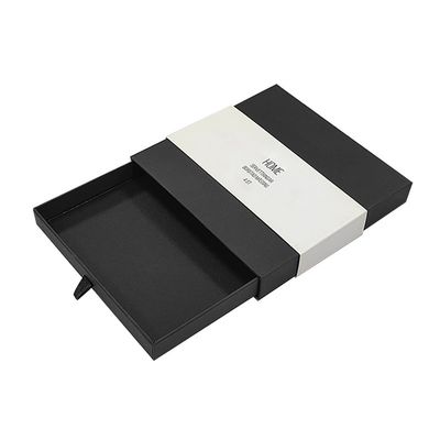 宝石 紙 引き出し 包装 箱 黒 スライド アウト 箱 包装 箱 カスタム ロゴ