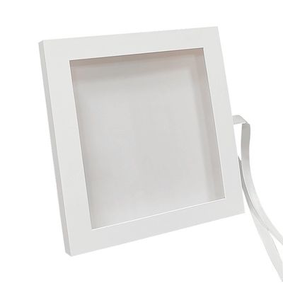 スクエアブック形 PVC 透明 トップウィンドウ 磁気紙箱 リボン付き