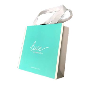 再生可能なクラフト紙 トートバッグ ホットフォイル / UV / ワニ クリスマスプレゼント 包装袋