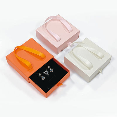 オーダーメイド 小型 豪華 黒紙箱 ファッション 宝石 プレゼント 引き出し スライド パッケージ ボックス 独自のロゴ