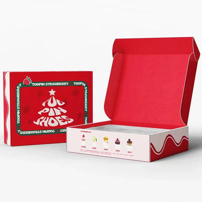 カスタムロゴ 折りたたみ紙 波紋状の郵便箱 祝日プレゼント 化粧品パッケージ 配送箱 色彩豊かな装飾 彫刻