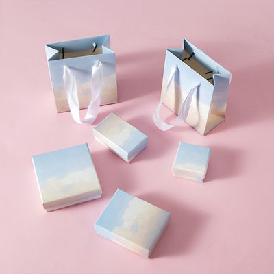 高級 オーダーメイド ロゴ 紙 宝石 箱 リング イヤリング ネックレス ブレスレット 硬い ベース 宝石 梱包