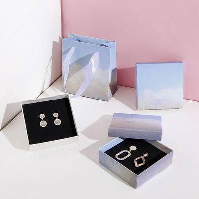高級 オーダーメイド ロゴ 紙 宝石 箱 リング イヤリング ネックレス ブレスレット 硬い ベース 宝石 梱包