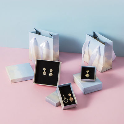 高級 オーダーメイド ロゴ 紙 宝石 箱 リング イヤリング ネックレス ブレスレット 硬い ベース 宝石 梱包