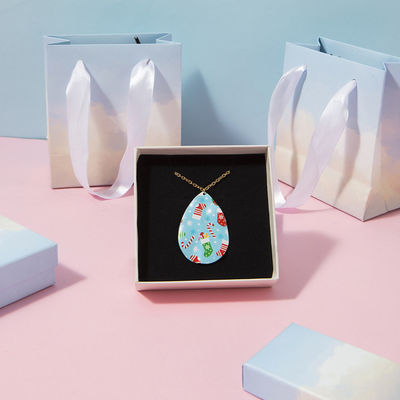 高級 オーダーメイド ロゴ 紙 宝石 箱 リング イヤリング ネックレス ブレスレット 硬い ベース 宝石 梱包