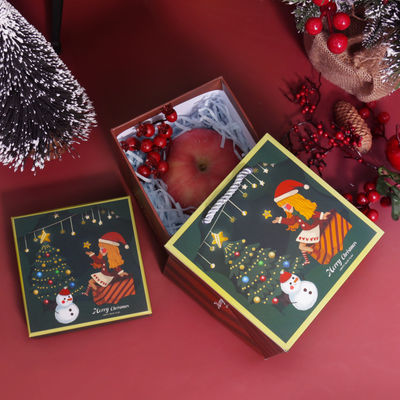 高級カスタム クリスマススタイル 環境に優しいギフトパッケージ カートン レッドトップカバー クリスマスリボン ギフトボックスセット