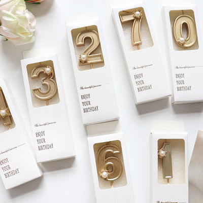 カスタマイズされたカラーボックス 印刷番号 ケーキ 誕生日 ろうそく ギフトボックス クリーン 小型 ギフトボックス