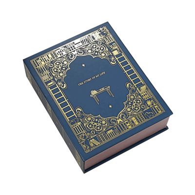 ブランドキャンドルプレミアムウェディングホリデーギフトソリューション用カスタムプリント高級ブック型ギフトボックスパッケージ