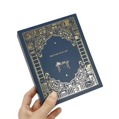 ブランドキャンドルプレミアムウェディングホリデーギフトソリューション用カスタムプリント高級ブック型ギフトボックスパッケージ