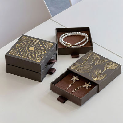 カスタムロゴ入り、環境に優しい印刷、硬質リサイクルスタイル、紙製パッケージング、段ボール引き出しボックス、ジュエリー用スライド式