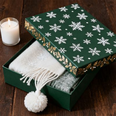 カスタム 豪華 クリスマス ギフト ボックス 梱包用のマット硬紙箱 スカーフ ドレス 下着 シャツ リサイクルされたアセプティック素材