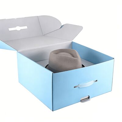 ロゴ付きカスタム帽子箱 環境に優しい 硬いコーティング 豪華な紙箱 荷物紙箱 カップ用のパッケージ