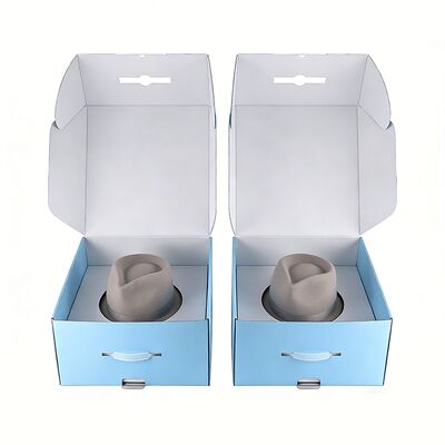ロゴ付きカスタム帽子箱 環境に優しい 硬いコーティング 豪華な紙箱 荷物紙箱 カップ用のパッケージ