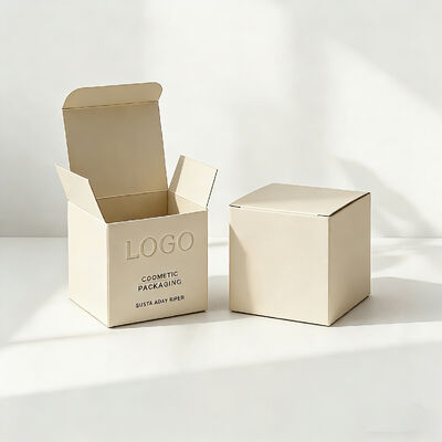 カスタムロゴ印刷 高級感のあるテクスチャ仕上げ アート紙 UVコーティング リサイクル可能な香水ボックス用パッケージ