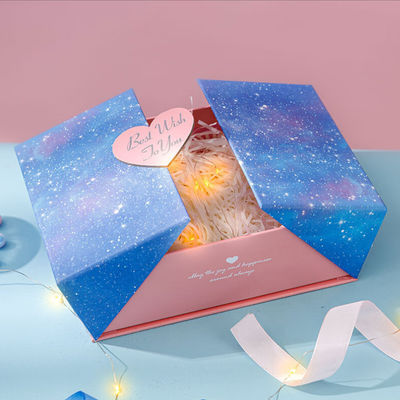 あなたのロゴ入りカスタマイズされた両開きドアオープンリング香水時計包装ギフトボックス